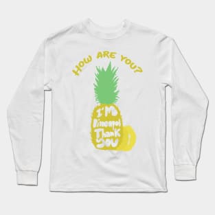 Funny Cool Summer Pineapple Tropical Design Long Sleeve T-Shirt